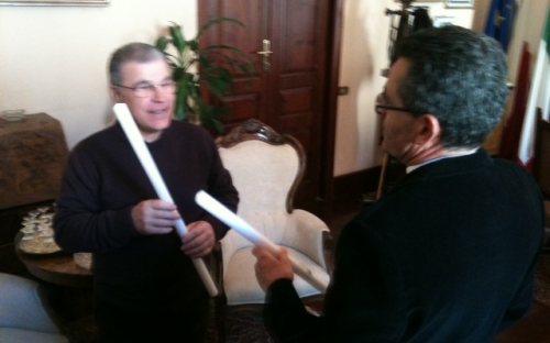 il sindaco tendas e corrado sanna